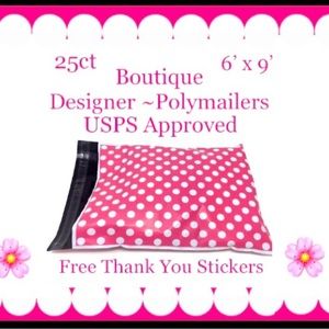 25ct ~  6x9’ Polymailer Bags~BONUS 25ct Free Stickers 🌺🆕🌺 USPS Approved!